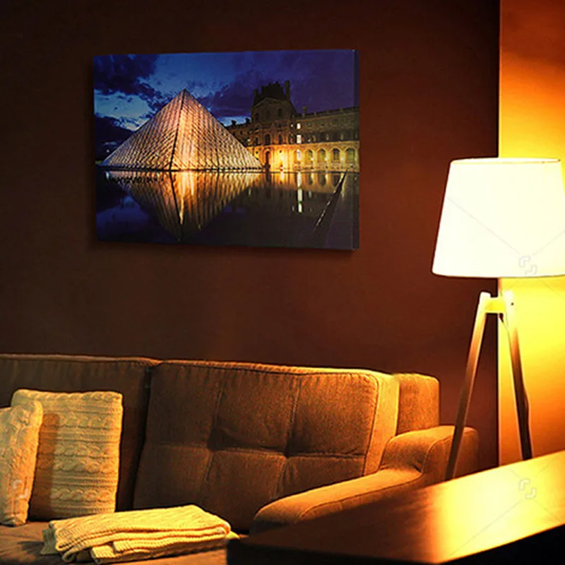

LED Illuminated Painting Wall Lamp Battery Oils Moon Night Light for Living Room Decorative Art Mural Lamps WL-001