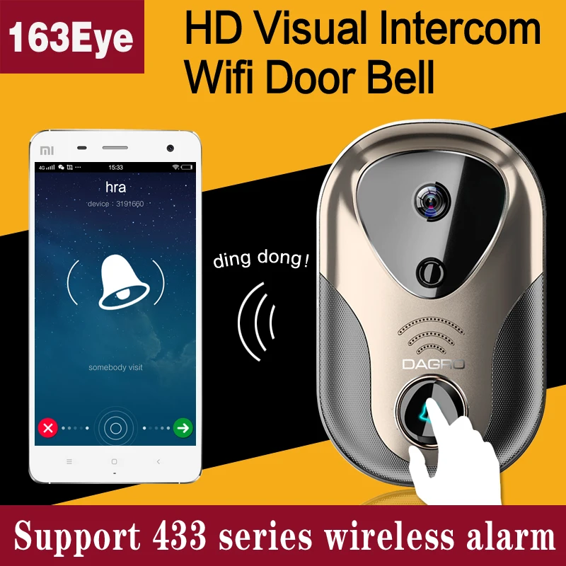 HD 720P Mini Wifi Doorbell Camera Two Way Audio 2.8mm Wireless Door Bell Ring IP Camera Motion Alarm Easy to Install 4