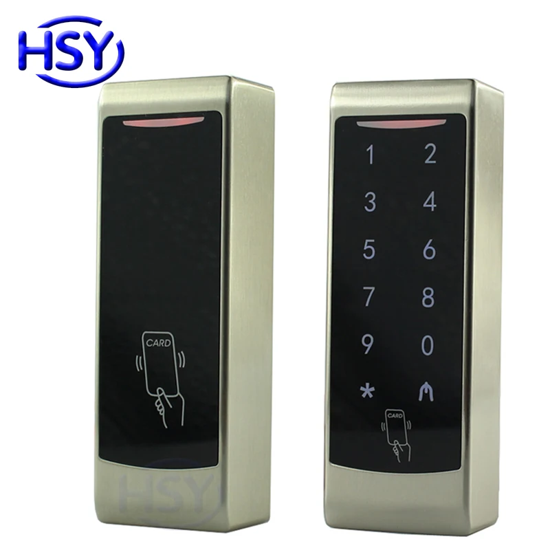 

HSY Metal Case Touch Keypad Standalone Controller Reader RFID EM Card Single Door Access Control System With 10pcs Free Keyfob