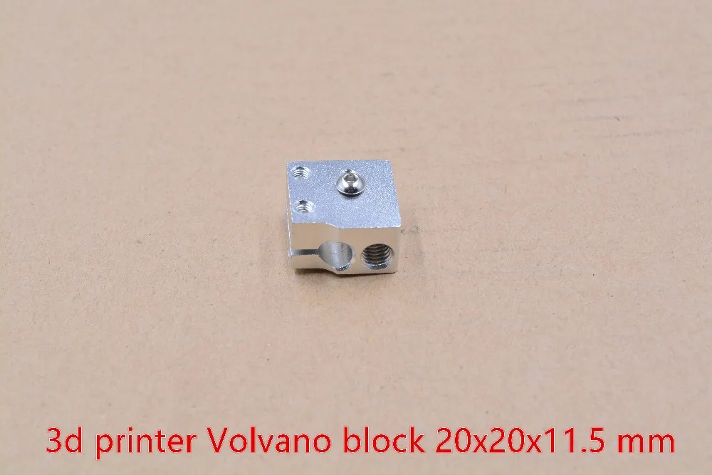 3d принтеры запчасти экструдер алюминиевый нагревательный Блок 20 мм x 20 11,5 Volvano печатающей головки Горячий Конец нагрева 20x20x11,5 1 шт