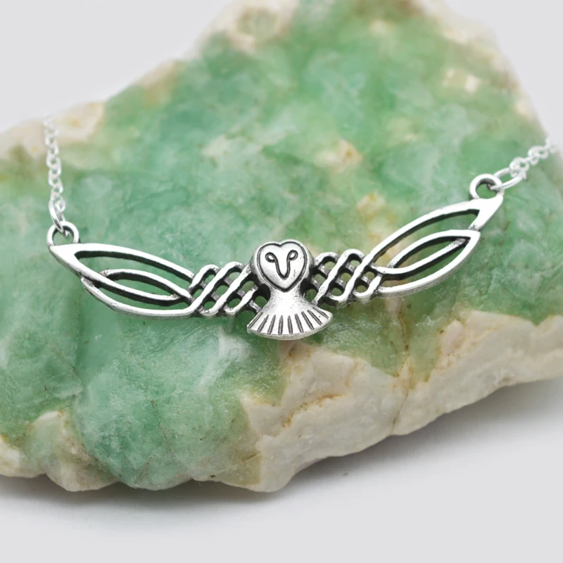 10 шт. античный серебряный кельтский сова кулон большое племя птица ожерелье древний норвежский викинг тотемные украшения