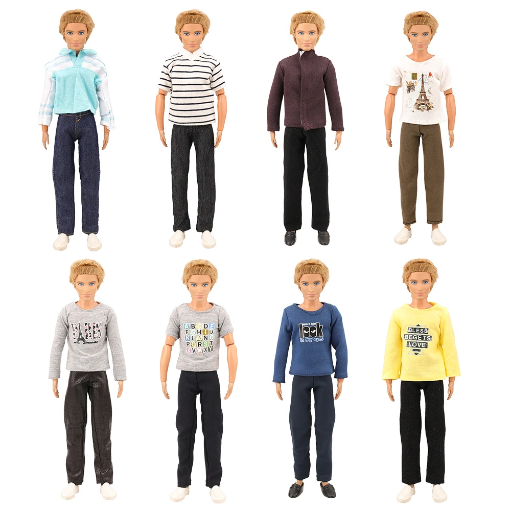 1set casual t-shirt+pants dolls clothes outfit for dolls accessory FH