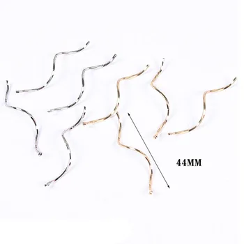 

10pcs/lot Wave Copper Earring Pendant 44mm Twisted Square S Shape Connector Charms DIY Earrings Jewelry Making Accessories