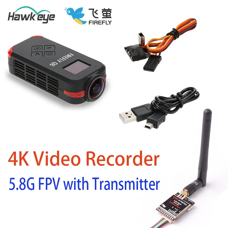 5 8G FPV видео передатчик с Hawkeye Firefly Q6 4K HD воздушная Видеокамера 120 широкоугольная