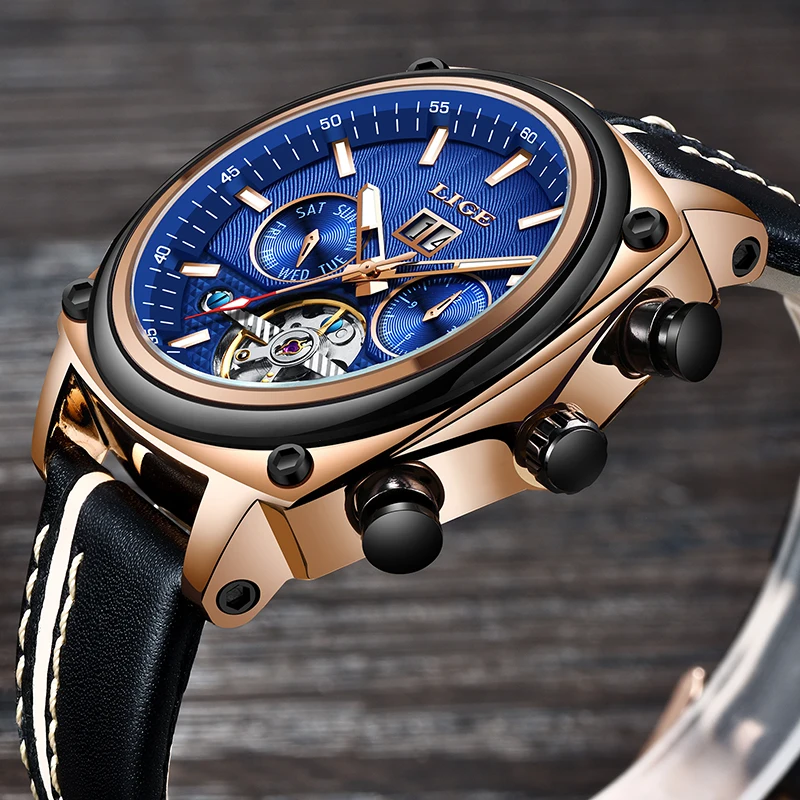 الرجال WatchesLIGE الأزياء توربيون التلقائي الميكانيكية ووتش رجال جلدية الطلب الكبير للماء الرياضة ووتش الذكور Relogio Masculino الرجال WatchesLIGE الأزياء توربيون التلقائي الميكانيكية ووتش رجال جلدية الطلب الكبير للماء الرياضة ووتش الذكور Relogio Masculino