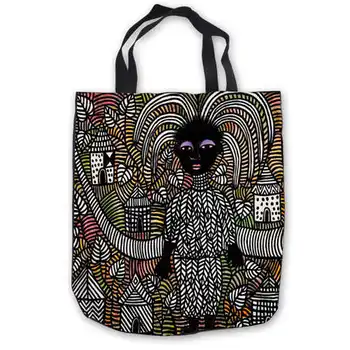 

Custom Canvas Best-African-Art (1) Tote Hand Bags Shopping Bag Casual Beach HandBags Foldable 180911-02-31