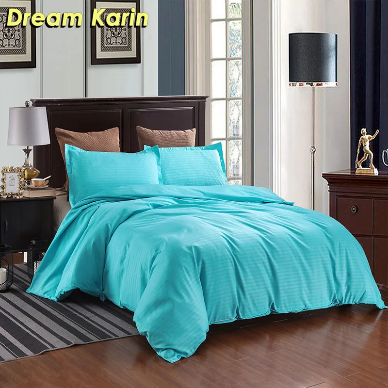 Dream Karin Классический роскошный сплошной цвет пододеяльник мягкий постельное белье для взрослых 3 шт. Размер Твин Королева Король