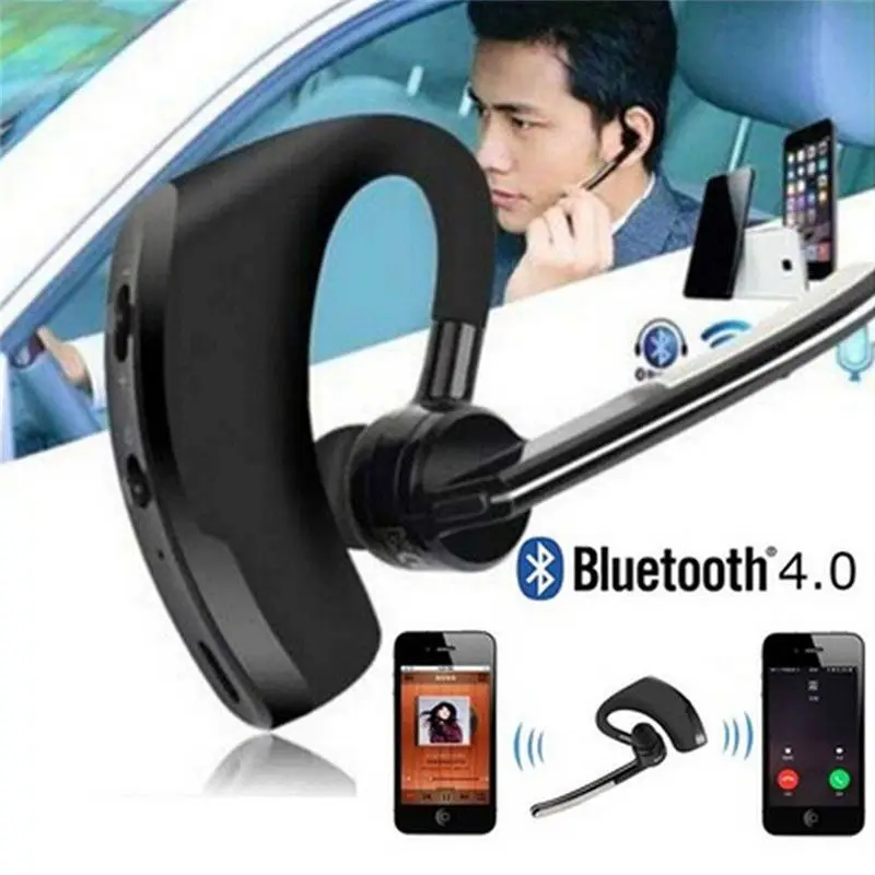 Bluetooth 4,1 Беспроводной громкой связи стерео наушники гарнитура для samsung iPhone - Цвет: Черный