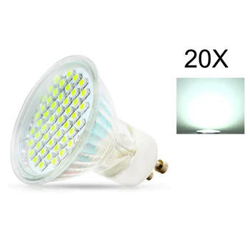 

20X LED lampada lamps Light 3W GU10 2835 SMD 220VLed Spotlight Lamp Warm / Cool White Led Bulbs Light With Safety Glass Cover