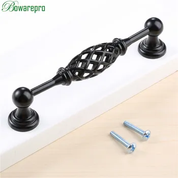 bowarepro Birdcage Door Handle Antique Knobs and Handles for Kitchen Cabinet Vintage Closet Handle Drawer Pull Furniture 96128