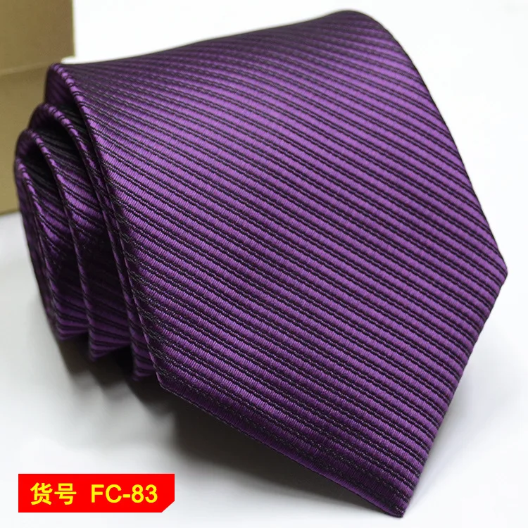 100 стильные шелковые мужские галстуки в полоску с цветочным принтом 8 см жаккардовые Аксессуары для галстуков повседневная одежда галстук свадебный подарок для мужчин - Цвет: FC-83