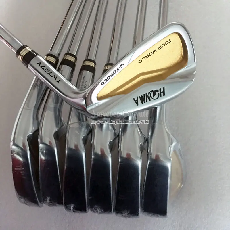 Новые клюшки для гольфа HONMA TW727V золотые клюшки для гольфа 4-10 набор клюшек стальной вал R или S гибкий вал для гольфа Cooyute