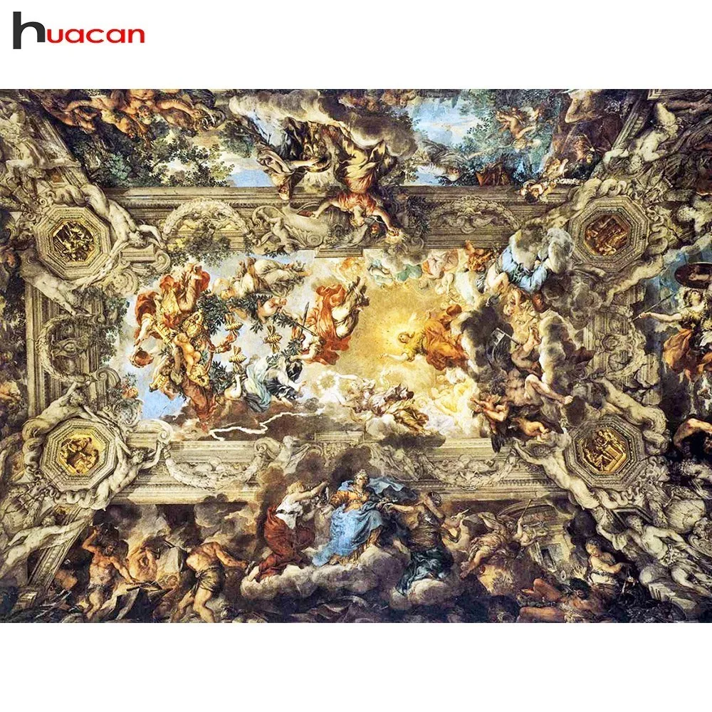 

HUACAN 5D DIY Diamond Painting Religion Icon Cross Stitch Diamond Embroidery Religious Full Square Drill Decoration Home