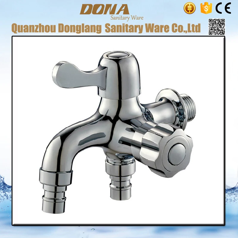 Free shipping 3 ways promotion washing machine faucet with dual handle
