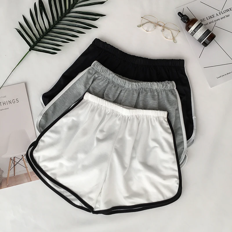 2019 Для женщин Рубашки домашние лоскутное тела Фитнес тренировки летние шорты женские эластичные узкие тонкие короткие S7054