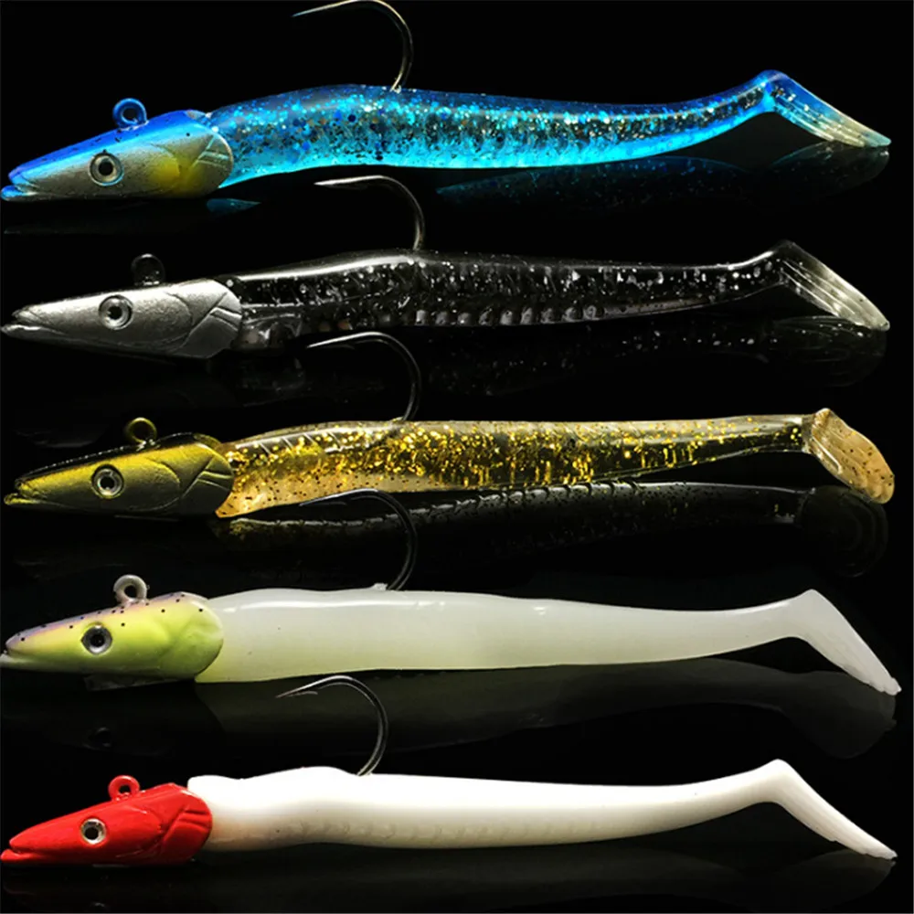 

1pcs 11cm 22g Glow Fishing Lure Wobblers Artificial Soft Bait Silicone Lure For Sea Bass Carp Fishing Lead Spoon Jig Tackle