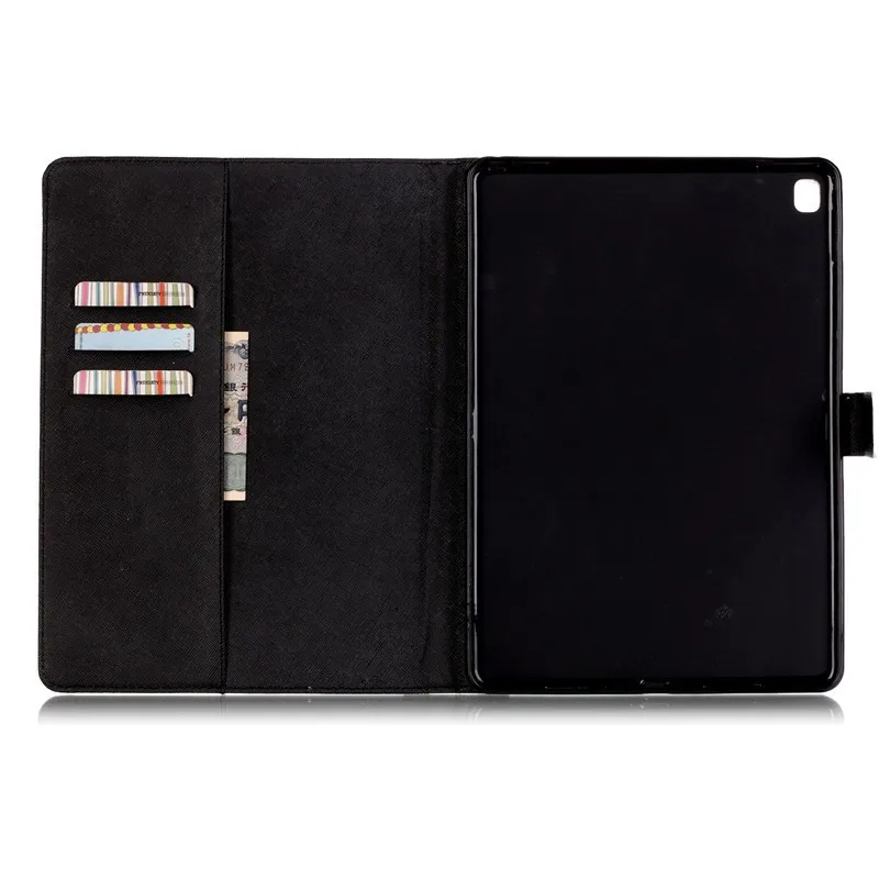 For ipad pro 9.7 Mini Case Smart Tablet Cover Flip Wallet Stand PU Leather Card Holder Black Finger Pattern For Apple Ipad pro  (26)