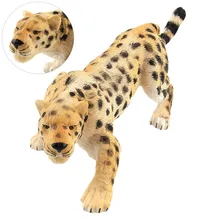 Образование наука Leopard животных модель украшения детская игрушка в подарок Моделирование Leopard Статуэтка дикого животного детские игрушки F3