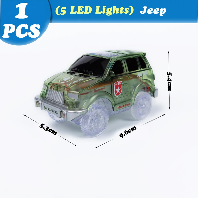 Гоночный автомобиль для магических треков с 5LED светильник для детей крутой гоночный пожарный автомобиль полицейские машины Развивающие игрушки для детей Для мальчиков и девочек