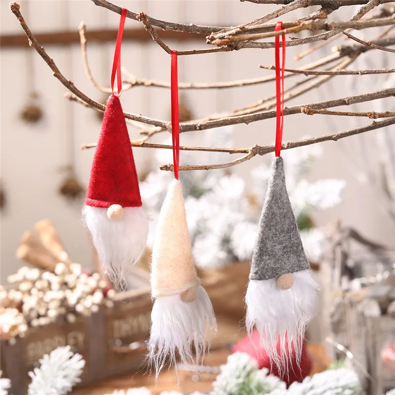 

1/3 pcs Faceless Doll Bottle Cap Santa Claus Pendant Christmas Tree Pendant Decoration Ornaments For Home Party Supplies