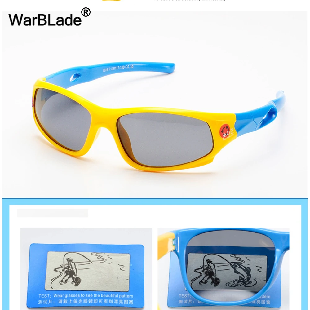 

2024 Brand TAC Flexible Kids Sunglasses Polarized Boy Girl Child Sport Sun Glasses 100%UV Goggles Oculos De Sol Gafas WarBLade