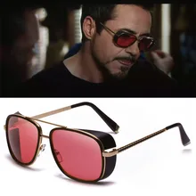 Модные солнцезащитные очки в стиле стимпанк, фирменный дизайн, Ретро стиль, мужские очки, винтажные женские солнцезащитные очки, красные очки Oculos Masculino Gafas de