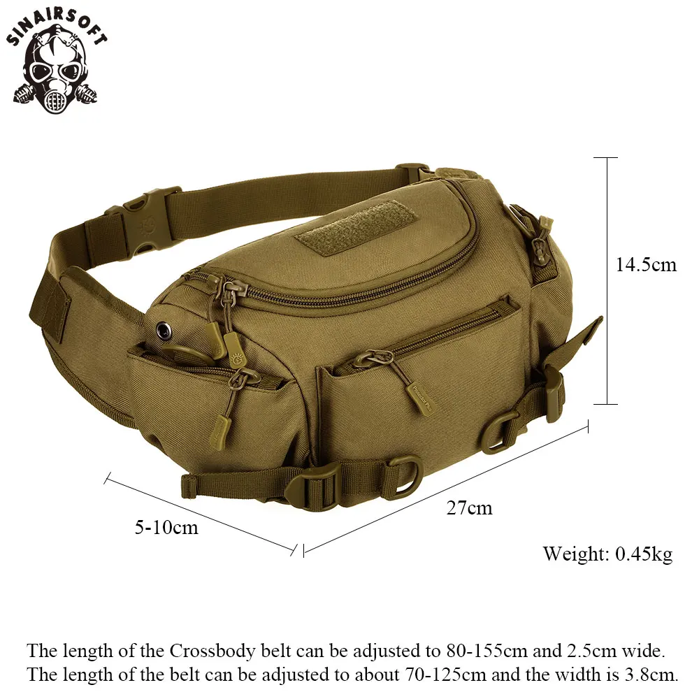 SINAIRSOFT многофункциональная тактическая поясная сумка Военная камуфляжная двойная сумка для наружного использования для верховой езды спортивная альпинистская сумка RS0302