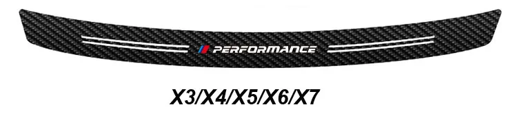 Углеродного волокна м Мощность M производительность наклейка на автомобильный бампер для bmw E30 E34 E36 E39 E46 E53 E60 E61 E70 E71 E87 E90 E83 F10 F20 F30 - Название цвета: x3 x4 x5 x6 x7
