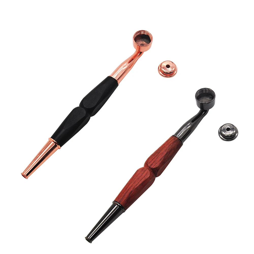 Metal Wood Smoke Pipes Portable Straight Pipe Smoke Disguised Smoking Pipe Herb Tobacco Pipes