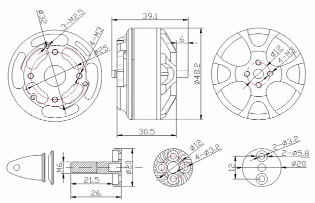 4 шт./лот Sunnysky X4110S 340KV 400KV 460KV 580KV 680KV 4 S-6 S бесщеточный двигатель для мультикоптера квадрокоптера RC самолета