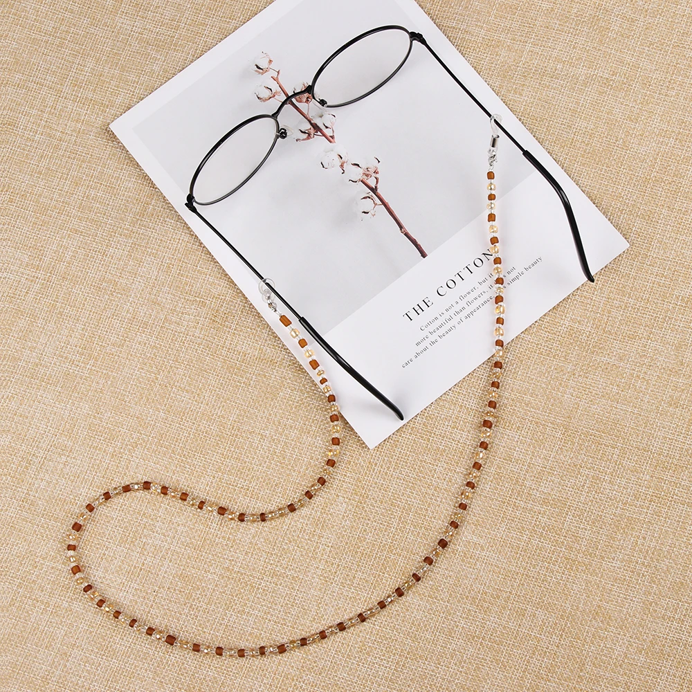 Glasses Chain 1Pcs 60/70/76CM Reading Glasses Chain for Women Shell Beads Sunglasses Cords Beaded Eyeglass Lanyard Hold Straps Glasses Rope