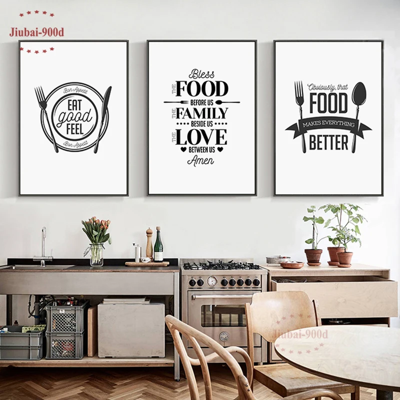 Canvas Painting Kitchen Room Decoration Home Wall Art Poster Food Prints Picture