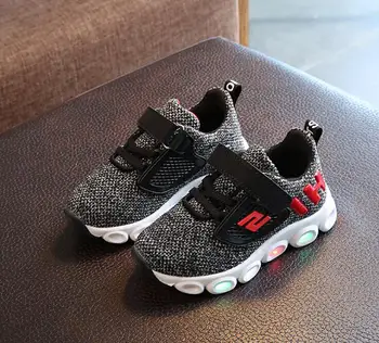 

Hot Sale Spring Basket Led Children Lighting Shoes Boys illuminated krasovki Luminous Sneaker Glowing Girls Sneakers Size 21-30