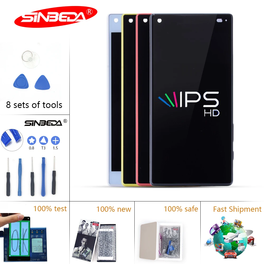 

Sinbeda LCD Display For SONY Xperia Z5 Compact LCD Touch Screen with Frame for SONY XPERIA Z5 Compact LCD Z5 mini E5823 E5803