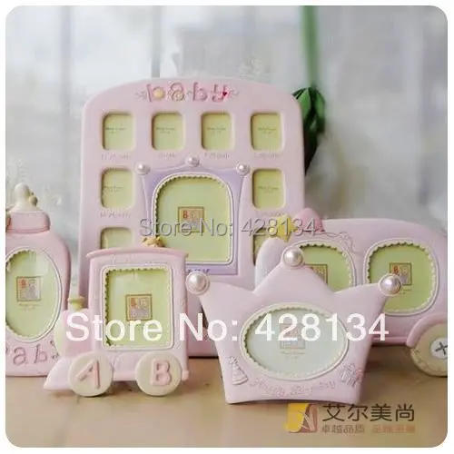 5 piece set child frames boys girls cute baby frames resin frame