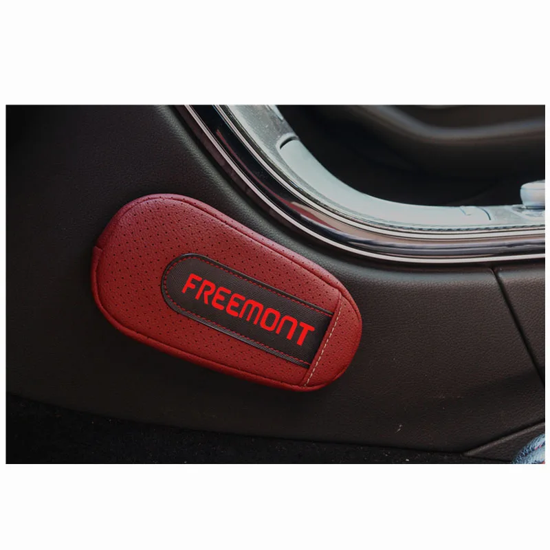 Стильная и удобная подушка для ног, наколенник, подлокотник, Накладка для салона автомобиля, аксессуары для Fiat Freemont - Название цвета: Красный
