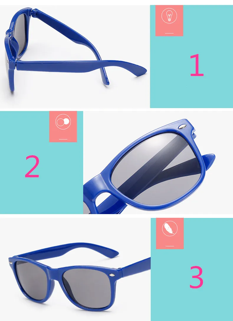 ASOUZ 2018 new stylish square color children's sunglasses retro cat eyes boy girl UV400 safety high-end brand nail nail eyewear (3)