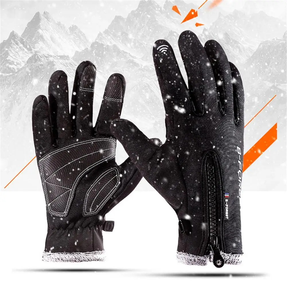 

Outdoor Sports Wind Stopper Warm Waterproof Slip-proof Riding Motorcycle Polar Fleece Touch Screen Full Finger Ski Gloves