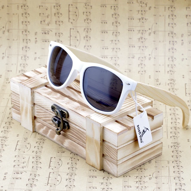 Óculos de sol quadrado com lentes polarizadas com UV 400 espelhadas feito em madeira bambu 2021 - Imagem 2