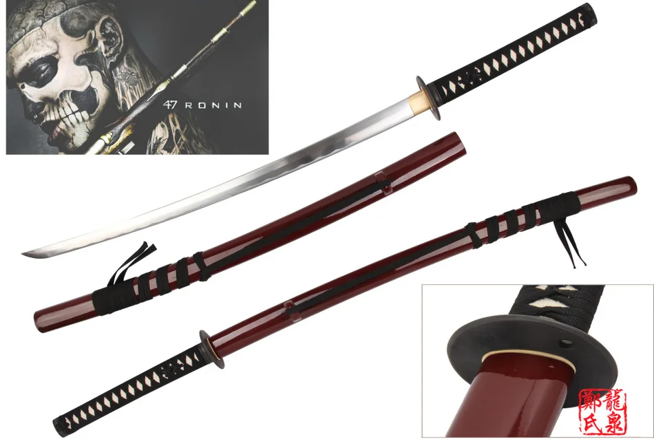 Для 47 Ronin Asano Clan ручной Кованый самурайский меч настоящий Катана реквизит для