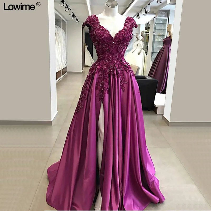 New Sexy V-Neck Evening Dresses Long 2019 Abendkleider Cap Sleeve Lace Beading Sequined Abiye Vestido De Festa New Sexy V-Neck Evening Dresses Long 2019 Abendkleider Cap Sleeve Lace Beading Sequined Abiye Vestido De Festa