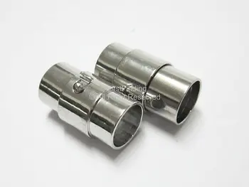 

8mm Magnetic clasp rhodium plated brass clasp for round leather cord