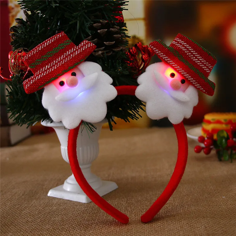 

LED Christmas Headband Adult Children Xmas Party Decorative Head Buckles Accessories Party Decor Women Girl Kids Headwear O23