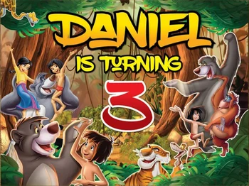 

custom Jungle Book happy birthday baby child photo background photography backdrops quality vinyl