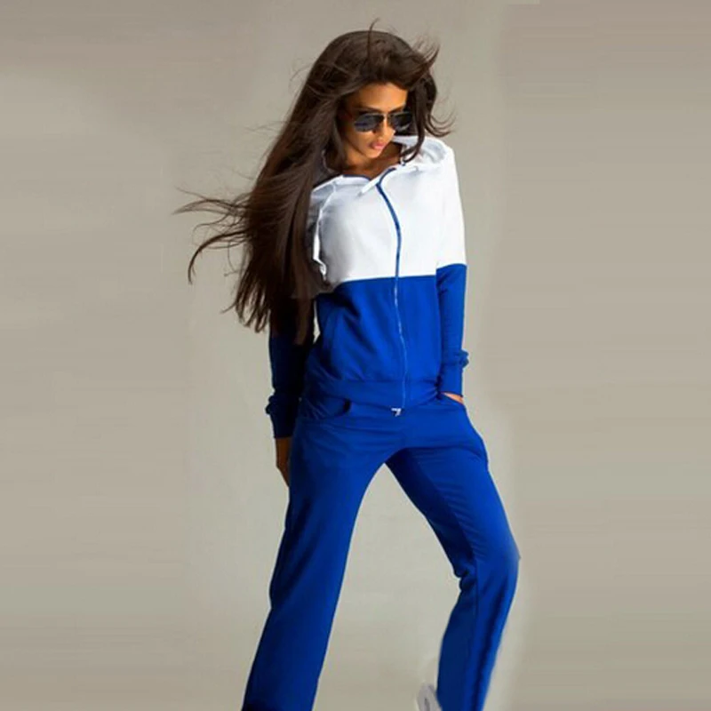 

Spring Autumn WomenS Casual Long Sleeve Hooded Sweatshirts +Drawstring Waist Pants Two Pieces Tracksuit Suit Women's Set 7F0957