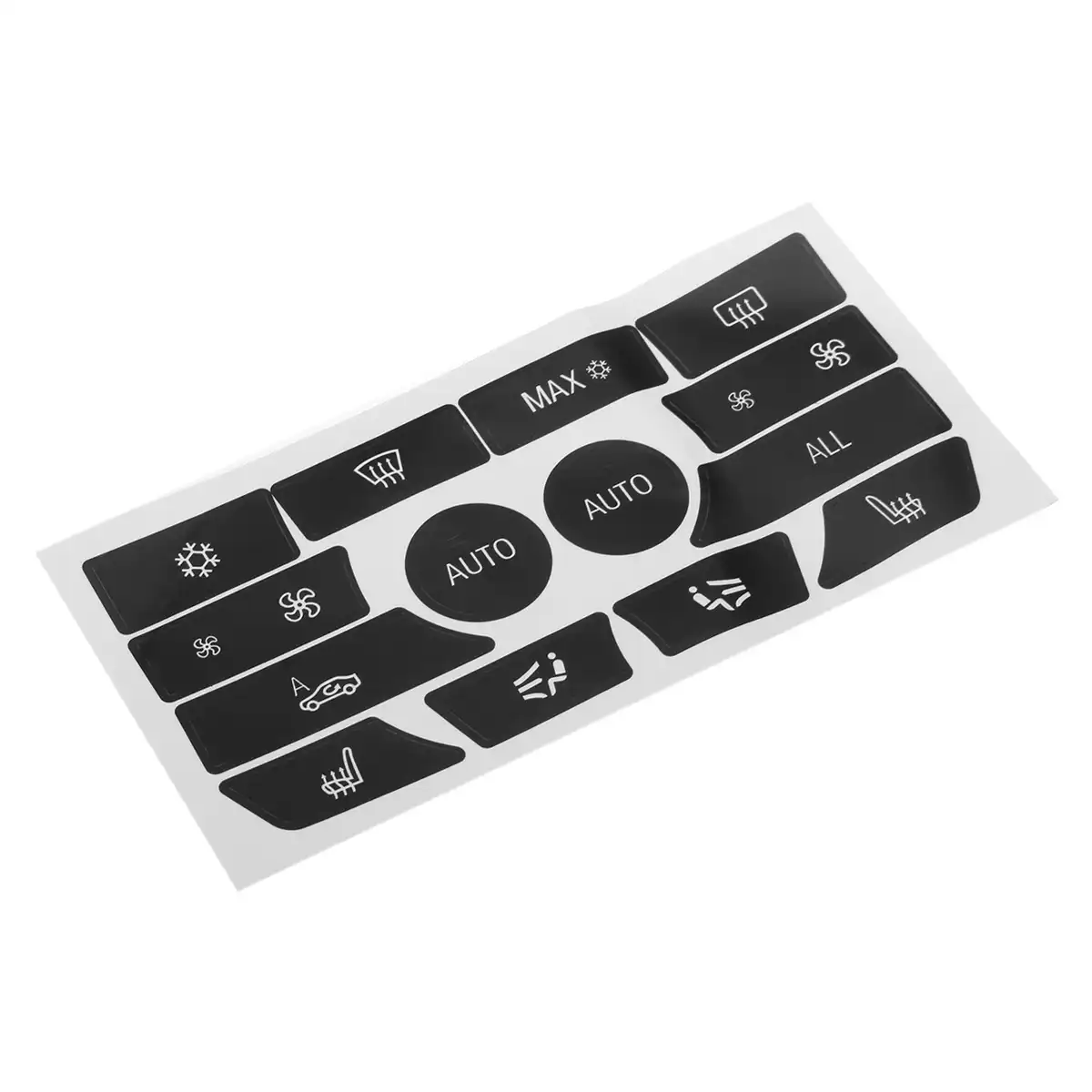 JenNiFer Pulsanti Pannello di Controllo Clima Dash Plastica Nera Riparazione Kit Adesivi per BMW Serie 5