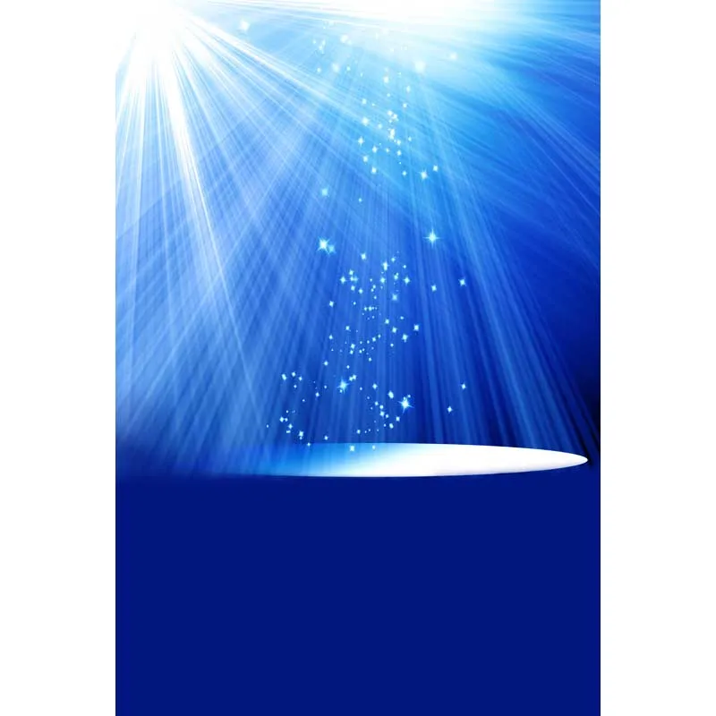 5x7ft Royal Blue Sparkles Spotlight Stage Washable One Piece No Wrinkle Banner Photo Studio Background Backdrop Polyester Fabric |