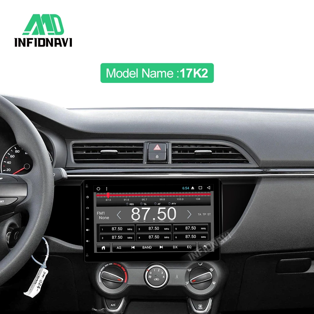 Top android 8.1 car dvd for Kia K2 RIO 2017 gps navigation car radio video stereo multimedia player octa core 32G 2 din 10.1 inch 1