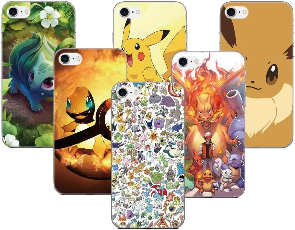 

Print Pokemons TPU Phone Case For LG Nexus 5X Q6 Q7 V30 V40 V50 G6 G7 G8 ThinQ K11 K10 K9 K8 2018 X Power 2 3 Stylo 4 5 Cover