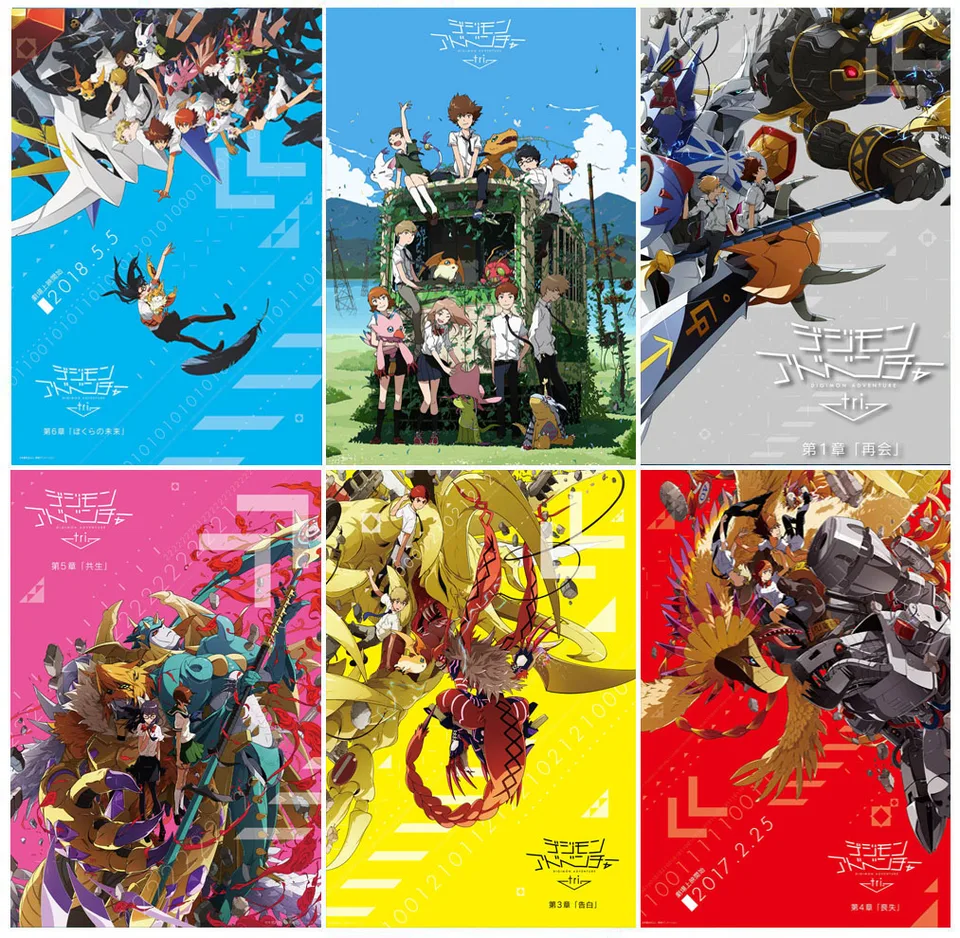 Mx017 Digimon Adventure Tri Classic Anime Series Cartoon Movie Film A4 A3 A2 Poster Art Silk Canvas Home Room Wall Print Decor Painting Calligraphy Aliexpress